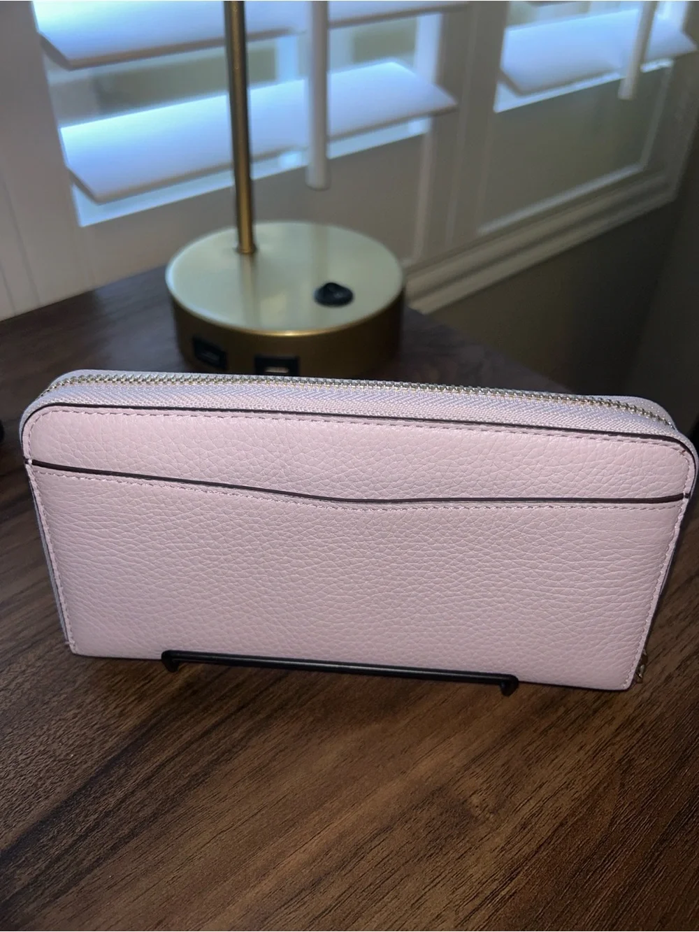 kate spade Leila pebbled leather shoulder bag with matching wallet in baby pink